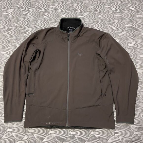 Arc’teryx Herren Soft Shell Full Zip Jacket Brown Men XL GUC Read* - Picture 1 of 12